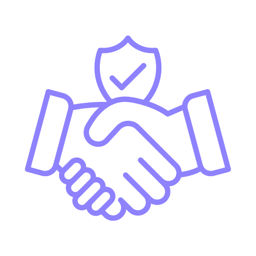 Icon of Shield on top of a handshake